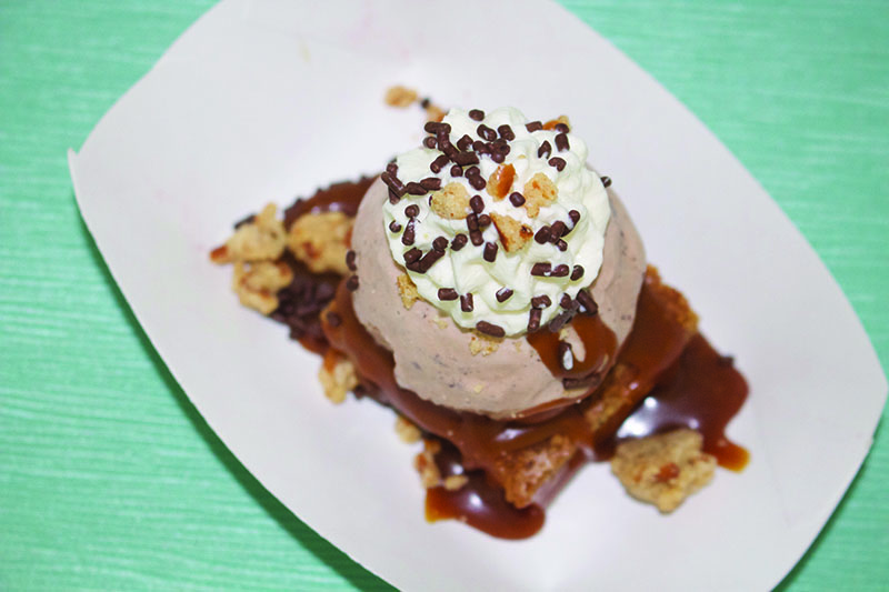 Coffee Ice Cream Sundaes with Brown-Sugar and Chocolate Sauces 