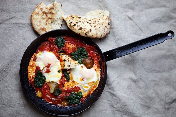 Shaya, in New Orleans, serves this crowd-pleasing shakshuka, one of the Middle Eastern dishes that has easily crossed over to brunch menus and more.