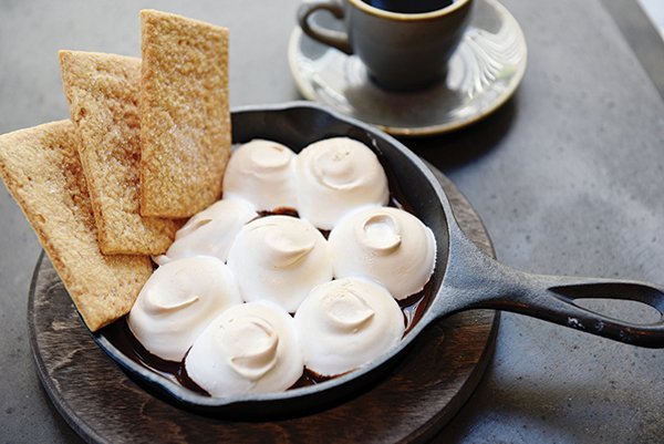 Guests at Bonfire in Washington, D.C., can choose from five s’mores builds, including this upscale take on the classic: housemade graham crackers, marshmallow and chocolate ganache.
