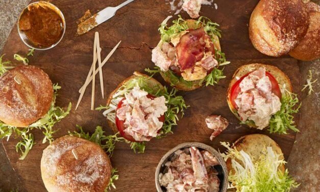 Bacon, Maine Lobster and Tomato Sliders