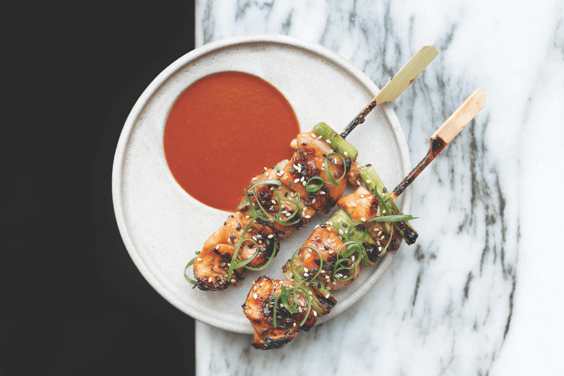 Korean-Inspired BBQ Chicken Skewers - The Defined Dish