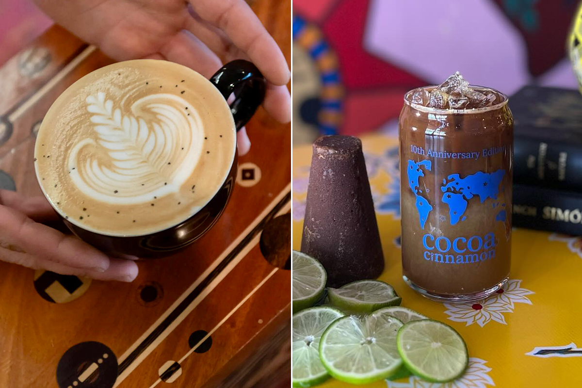 Cocoa Cinnamon taps Latin America’s rich flavor culture through drinks like the Dr. Durham (vanilla bean syrup, maca and ginger root powders, black lava salt) and the Venezuelan Gatorade, which adds espresso to a traditional citrus beverage.