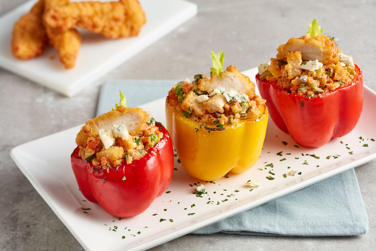 Picture for Fried Buffalo Chicken and Farro–Stuffed Peppers