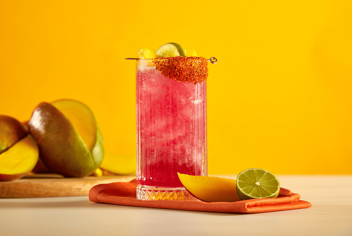 Mango is a great player in trending margarita riffs, such as this Mango Prickly Pear Margarita.